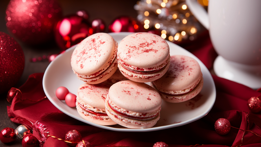 Candy Cane Macarons