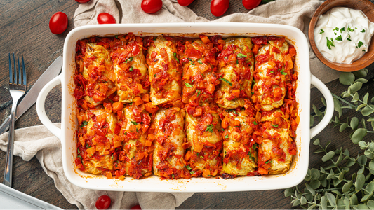 Cabbage Rolls with Tomato Sauce