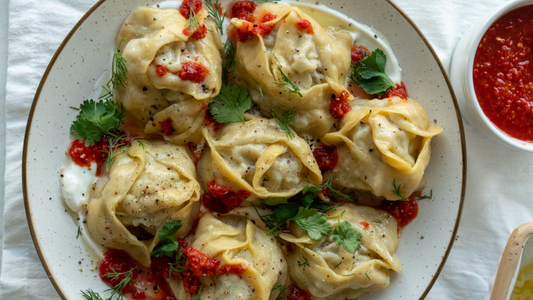 Manti Dumplings with Ajika Sauce