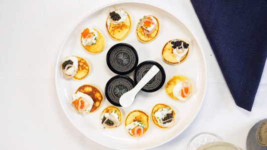 Classic Potato Blinis and Caviar Flight