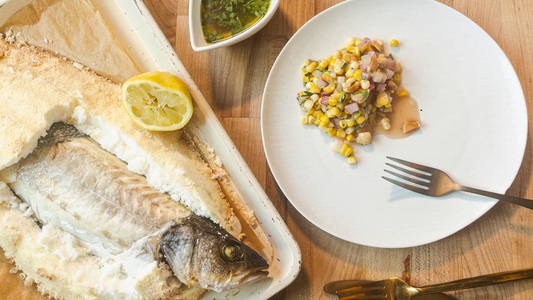 Salt-Baked Whole Branzino