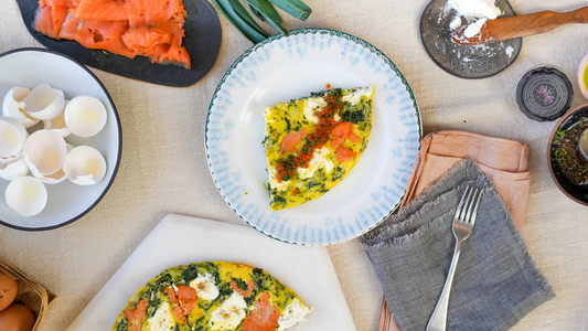 Smoked Salmon & Goat Cheese Frittata