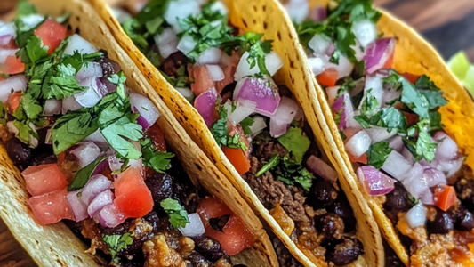 Refried Black Bean & Wagyu Beef Tacos