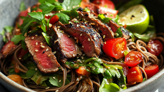 Soba Noodle and Steak Salad With Ginger-Lime Dressing